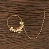 Kundan Pressing Nose Ring With Gold Plating