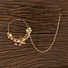 Kundan Pressing Nose Ring With Gold Plating