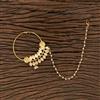 Kundan Pressing Nose Ring With Gold Plating