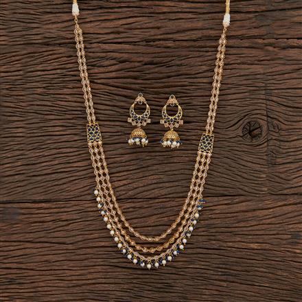 Antique Long Necklace With Gold Plating