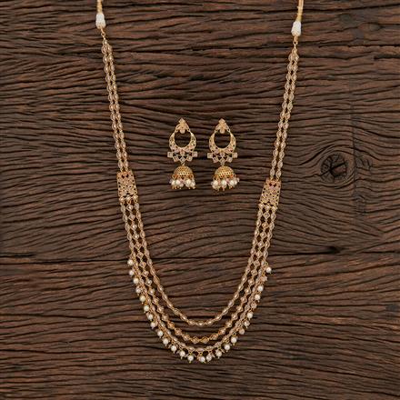 Antique Long Necklace With Gold Plating