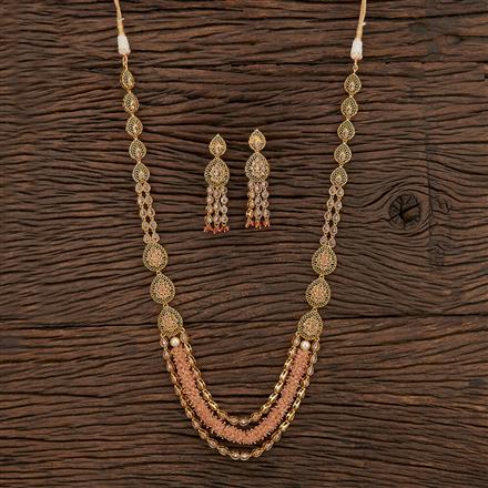 Antique Long Necklace With Gold Plating