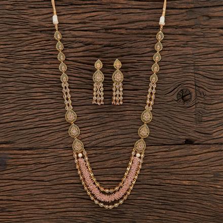 Antique Long Necklace With Gold Plating