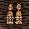 Antique Jhumkis With Matte Gold Plating