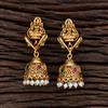 Antique Temple Earring With Matte Gold Plating