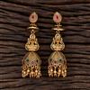 Antique Temple Earring With Matte Gold Plating