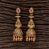 Antique Temple Earring With Matte Gold Plating