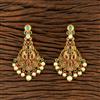 Kundan Long Earring With Matte Gold Plating