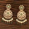 Kundan Long Earring With Gold Plating