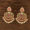 Kundan Long Earring With Gold Plating