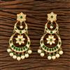 Kundan Chand Earring With Gold Plating