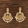 Kundan Chand Earring With Gold Plating