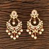 Kundan Chand Earring With Gold Plating