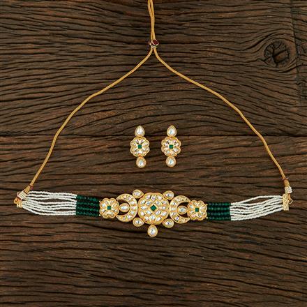 Kundan Moti Necklace With Gold Plating