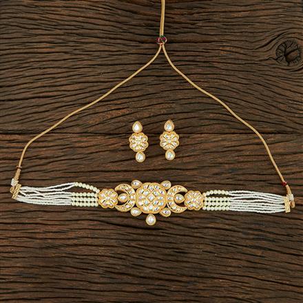 Kundan Moti Necklace With Gold Plating