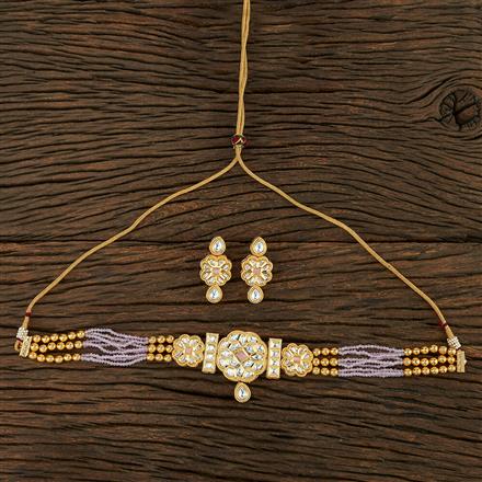 Kundan Pearl Necklace With Gold Plating