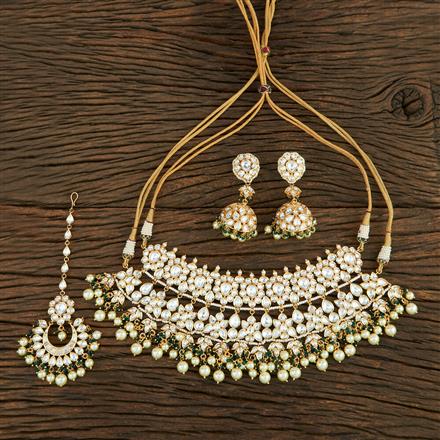 Kundan Pearl Necklace With Gold Plating