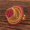 Antique Adjustable Ring With Matte Gold Plating