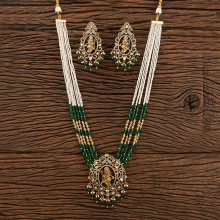 Kundan Mala Pendant Set With Victorian Plating