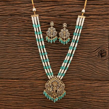 Kundan Mala Pendant Set With Victorian Plating