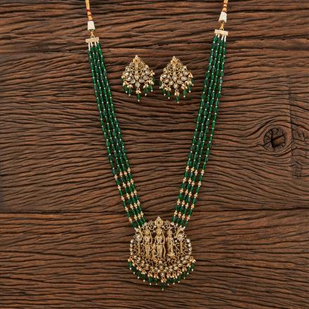 Kundan Designer Pendant Set With Victorian Plating