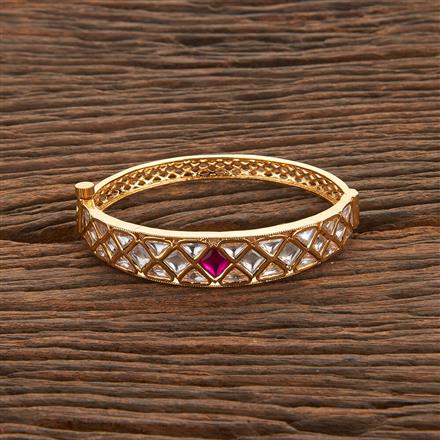 Kundan Openable Kada With Gold Plating