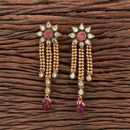 Antique Long Earring With Gold Plating