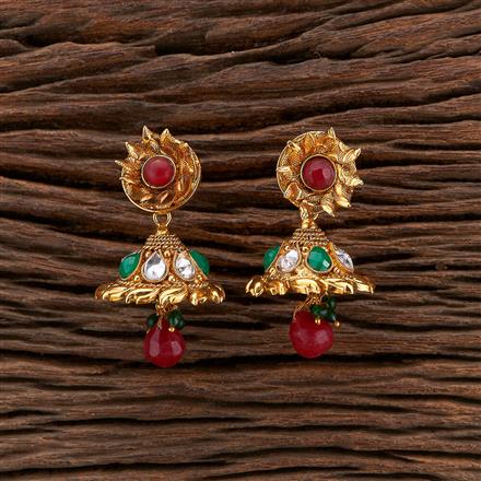 Antique Jhumki With Gold Plating