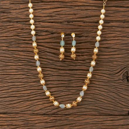 Antique Pearl Necklace With Gold Plating