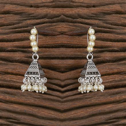 Jhumki With Oxidised Plating