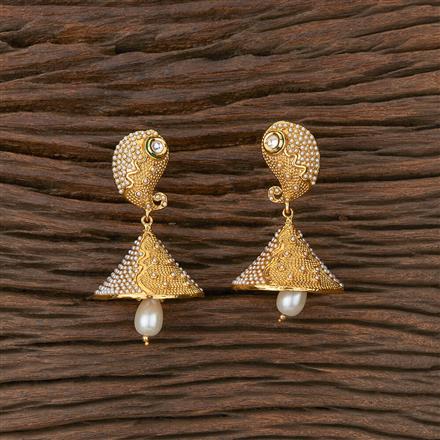 Antique Peacock Earring With Gold Plating