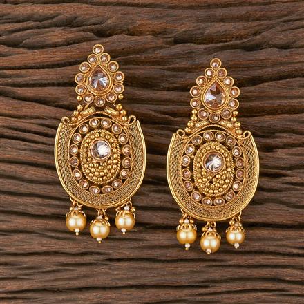 Antique Pearl Earring With Gold Plating