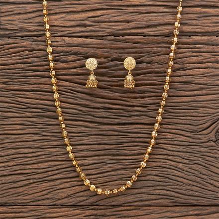 Antique Plain Gold Necklace With Gold Plating