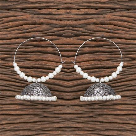 Oxidised Jhumki With Oxidised Plating
