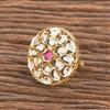 Kundan Adjustable Ring With Gold Plating