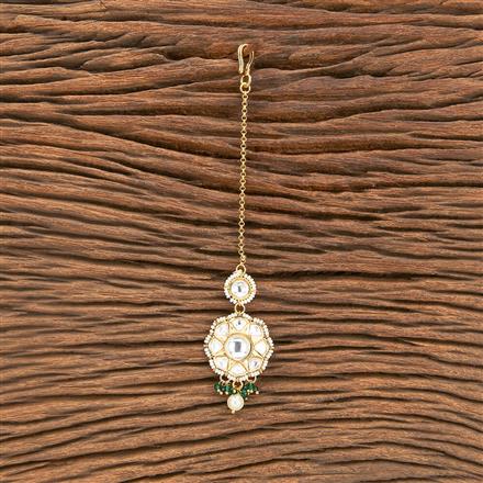 Kundan Pearl Tikka With Gold Plating