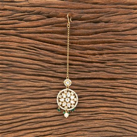 Kundan Pearl Tikka With Gold Plating