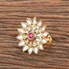 Kundan Adjustable Ring With Gold Plating