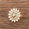 Kundan Adjustable Ring With Gold Plating