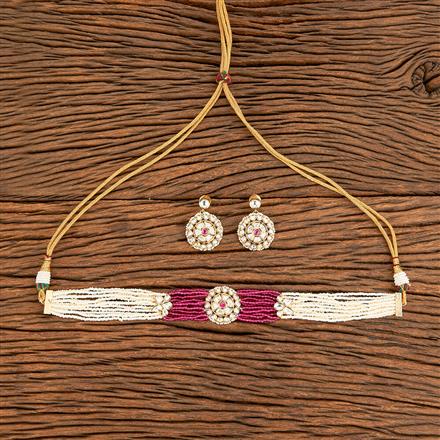 Kundan Moti Necklace With Gold Plating