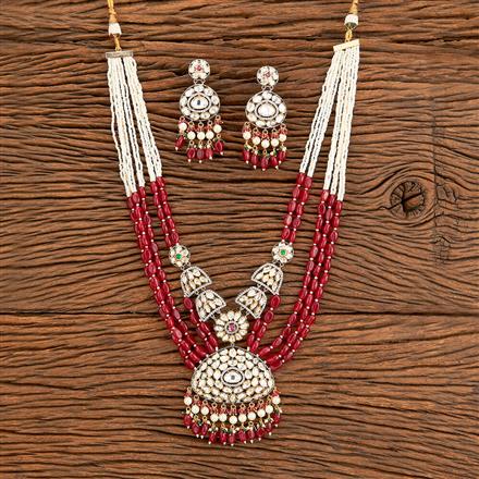 Kundan Moti Necklace With Victorian Plating