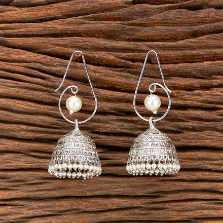 Jhumki With Oxidised Plating