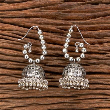 Jhumki With Oxidised Plating
