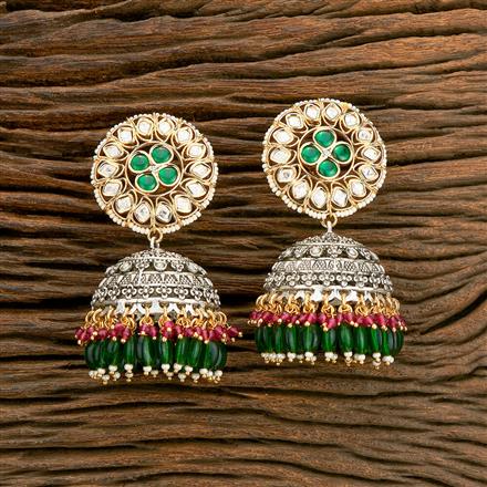 Antique Jhumki With 2 Tone Plating