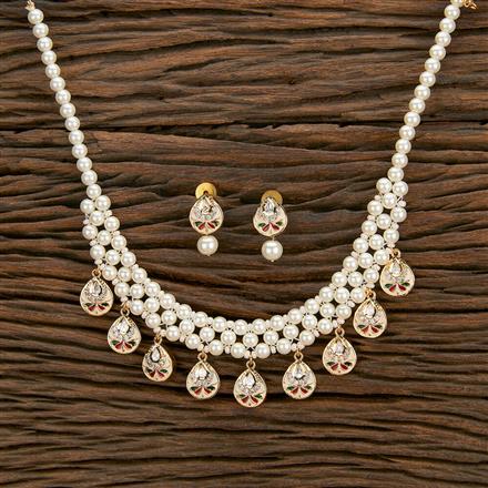 Kundan Meenakari Necklace With Gold Plating