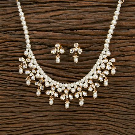 Kundan Pearl Necklace With Gold Plating