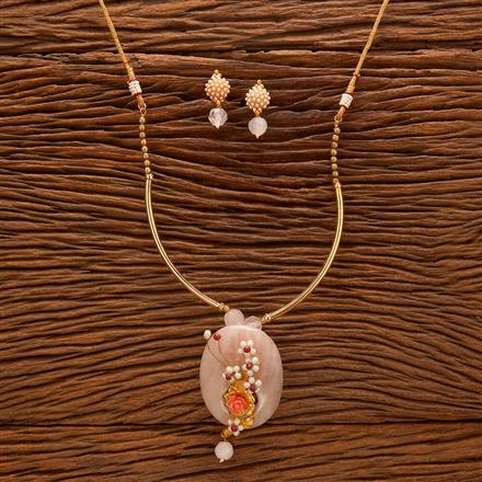 Kundan Stiff Necklace With Gold Plating