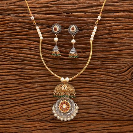 Antique Classic Necklace With 2 Tone Plating