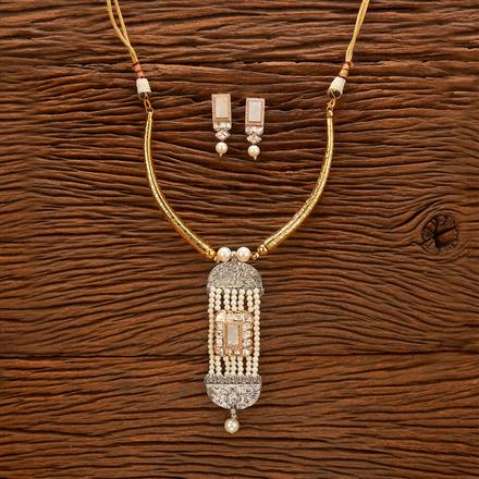 Antique Stiff Necklace With 2 Tone Plating