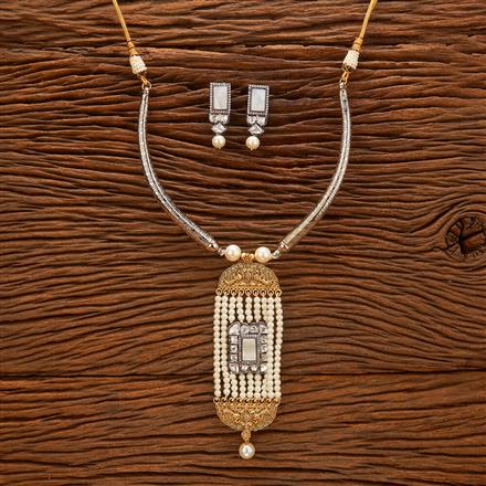 Antique Stiff Necklace With 2 Tone Plating